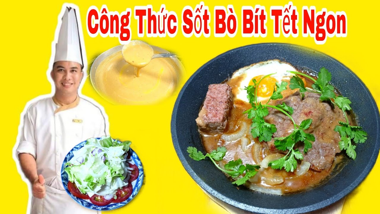 Cách Làm BÒ BÍT TẾT NGON Tại Nhà - Cách Làm Sốt Bò Bít Tết Ngon Chấm Bánh Mì