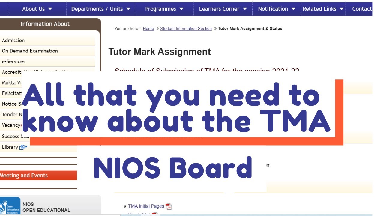 All that you need to know about the TMA | Tutor Marked Assignments | NIOS  Made Easy