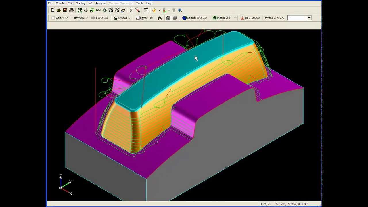 SURFCAM Tutorial - 3-Axis: Classic Z Finish