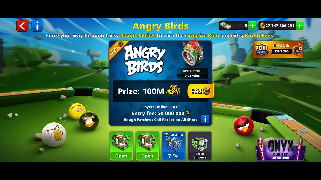 8 Ball Pool Angry Birds Table Gameplay #8BallPool #angrybirds #8BallPoolLive