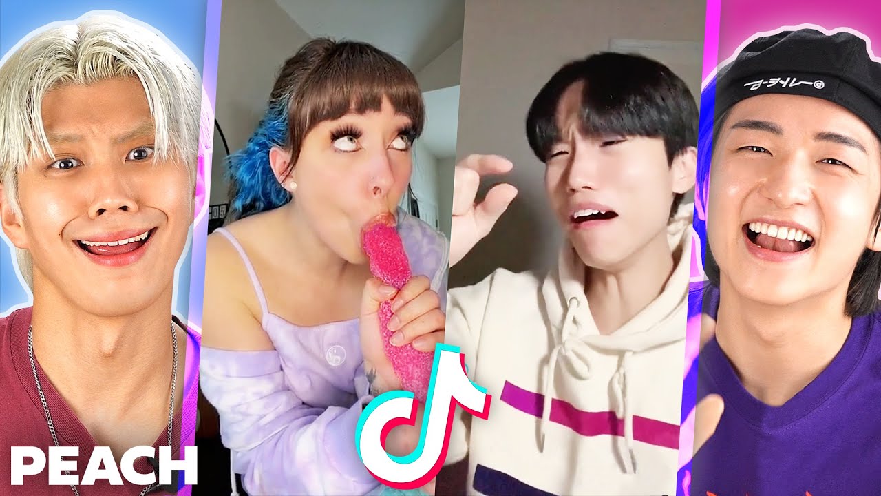 Koreans React To TikTok Stitch Videos For The First Time | Peach Korea