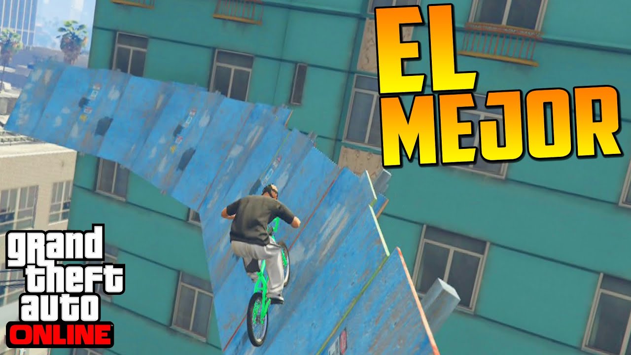 EL MEJOR PARKOUR!! INCREIBLE!! - Gameplay GTA 5 Online Funny Moments (Carrera GTA V PS4)