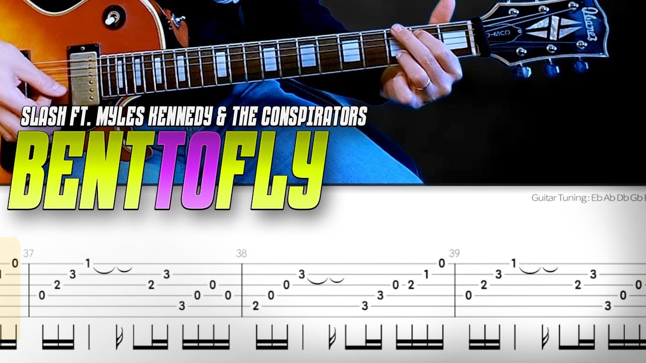 Bent to fly | Slash ft. Myles Kennedy | guitar cover with solo + live tabs