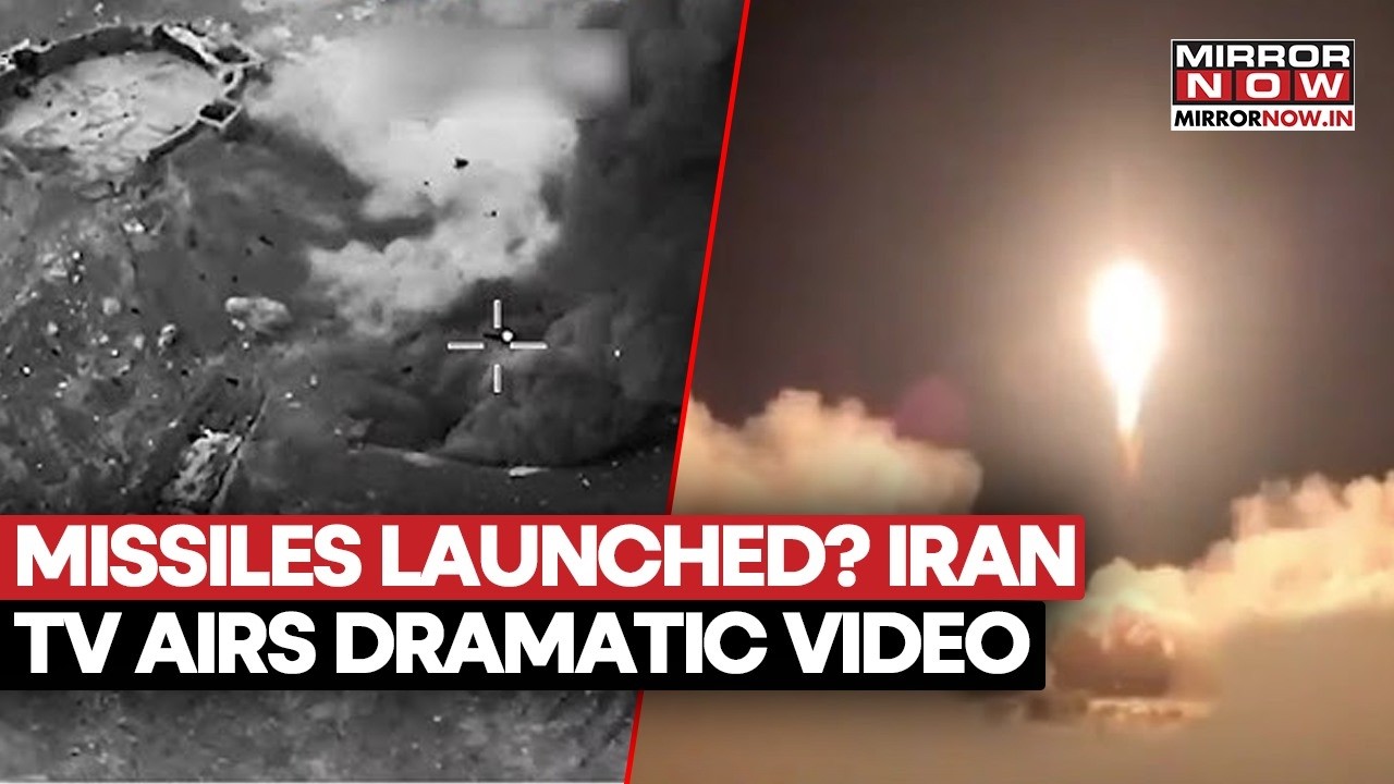 Iranian State Television Airs Footage It Claims Shows Missile Launches At Targets In The Region