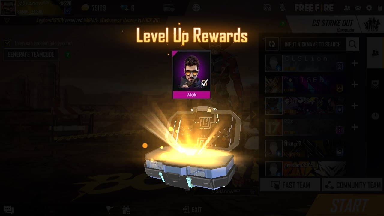 GARENA FREE FIRE LEVEL UP REWARD 2020 / LVL 56 REWARD|| ALOK?