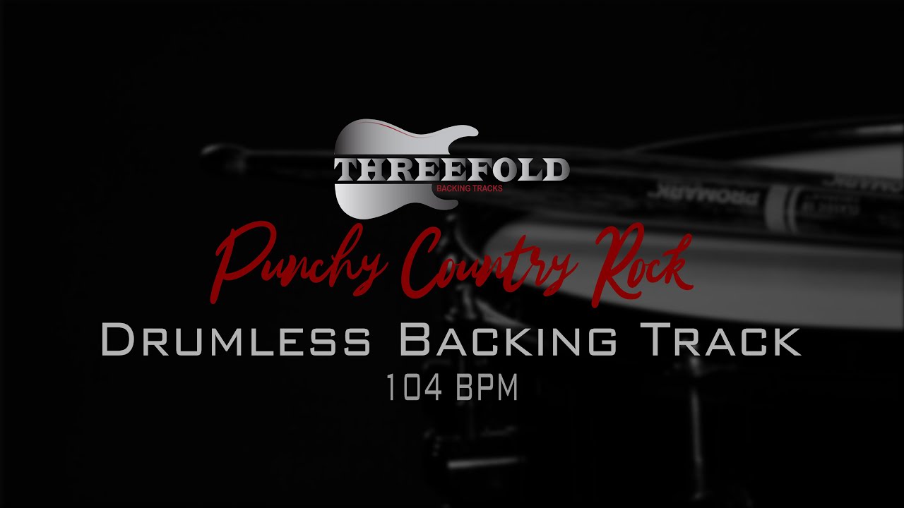 Punchy Country Rock Drumless Backing Track 104 bpm