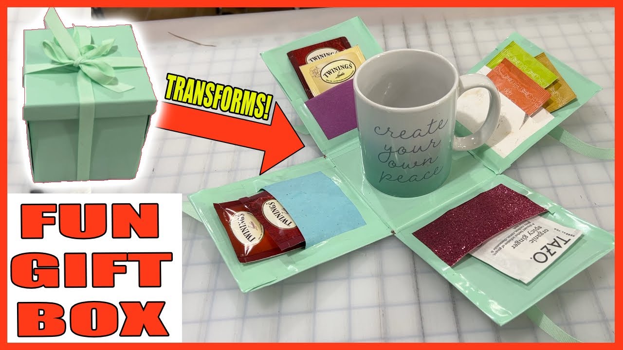 Трансформирующаяся подарочная коробка! Сделана из элементов Dollar Tree!