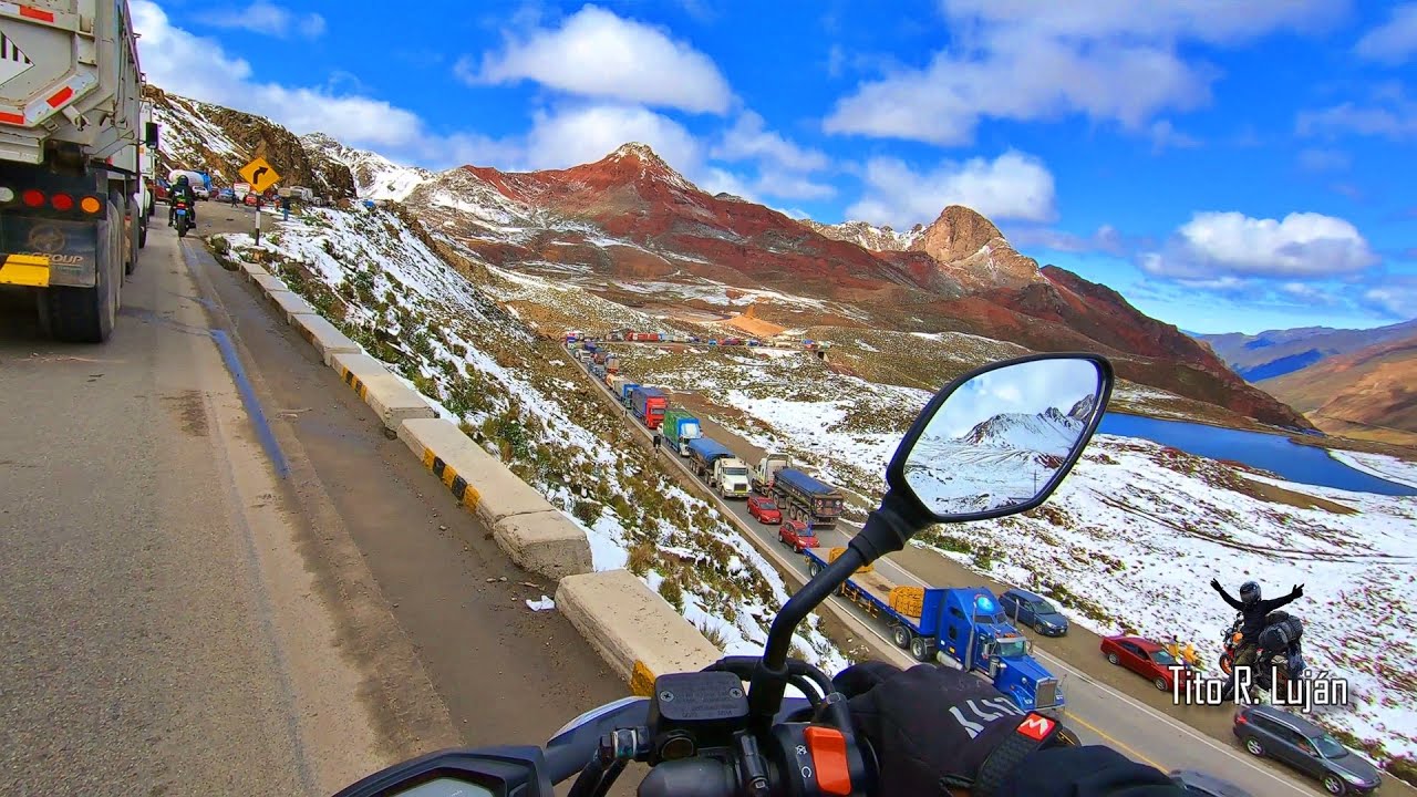 Nevada En Ticlio - En mes de Mayo - Viaje con Moto - LIMA HUANCAYO 🏍⛈🇵🇪 | TitoRamirez