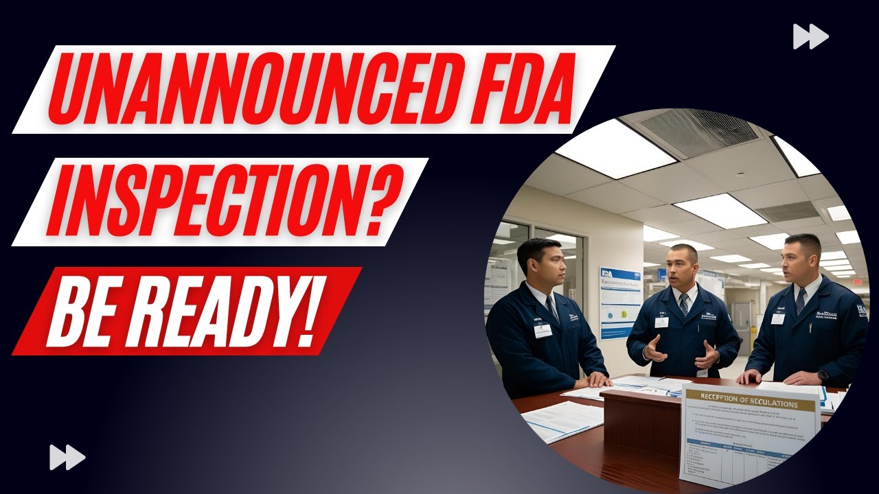How to Manage Unannounced FDA Inspections I How to Handle Surprise FDA Inspections