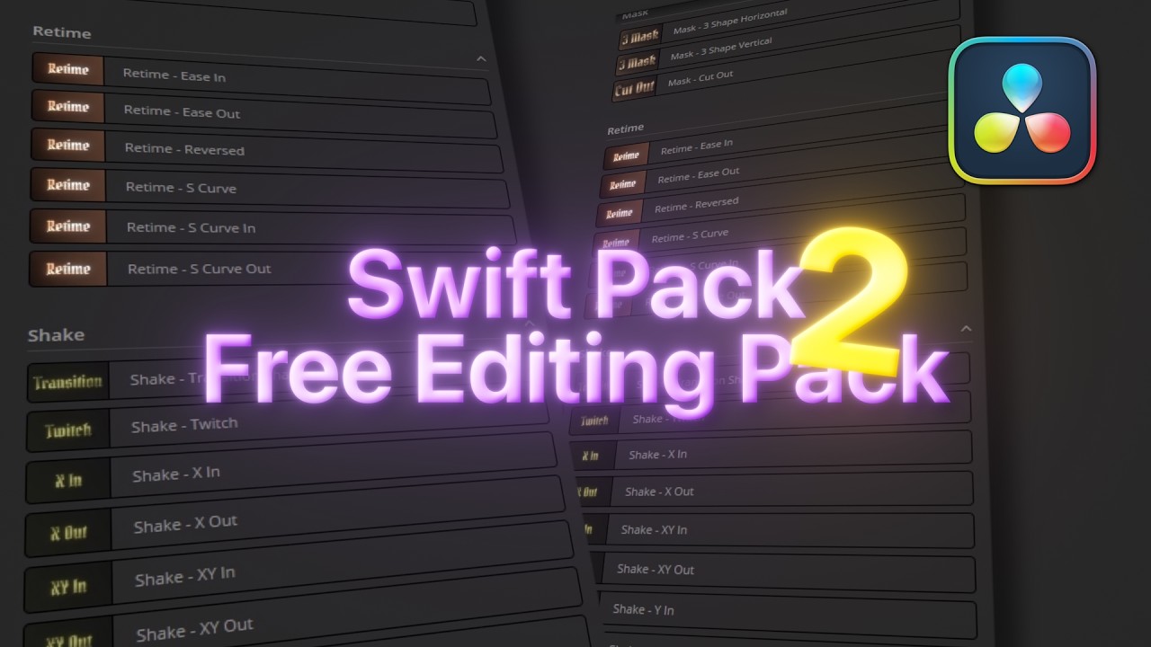 Swift Pack 2 - DaVinci Resolve (Free Editing Pack)