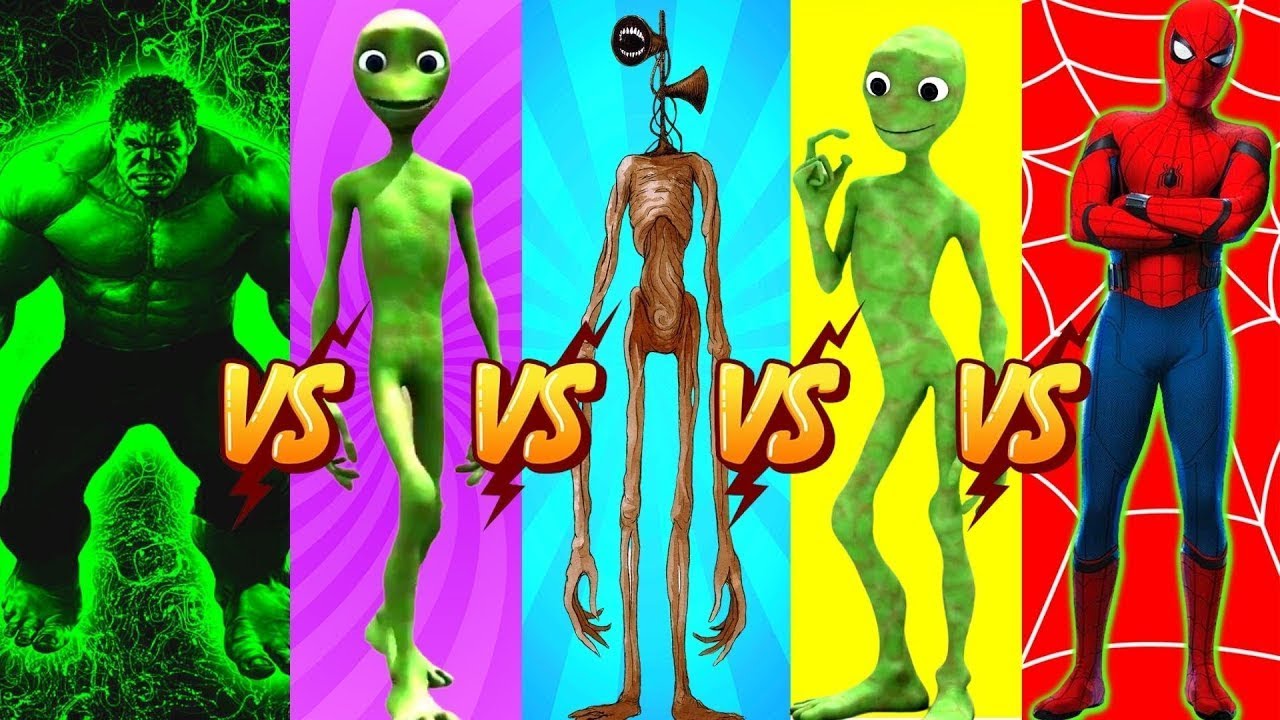 dance challenge dame tu cosita vs spiderman vs hulk vs me kemaste 👽 Alien Green dance challenge 👽