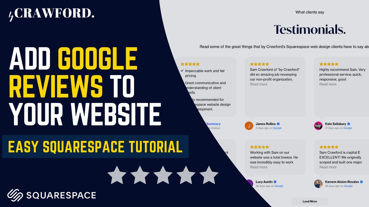 How to Add Google Reviews to Squarespace Website