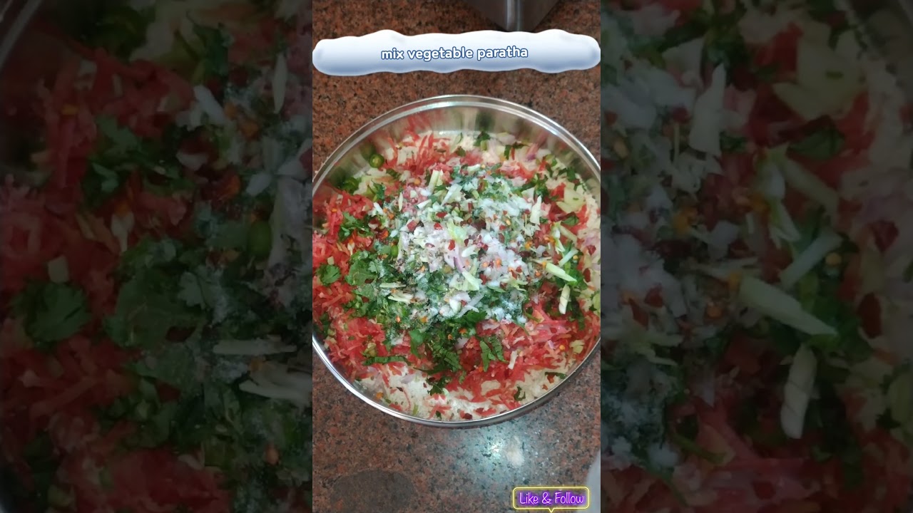 mix vegetable paratha recipe|#reels #shorts &lrm;@INDNehaVlog&nbsp;