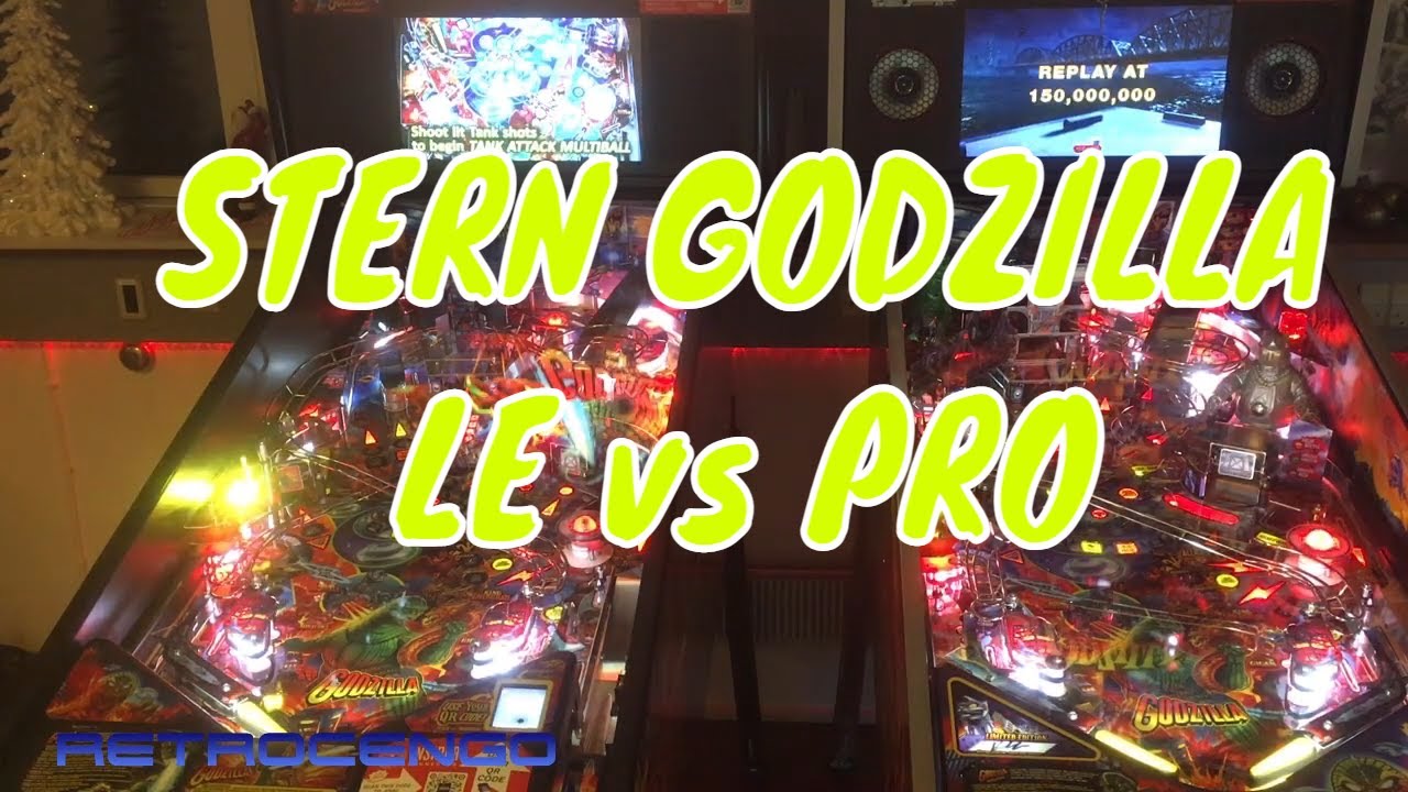 Stern Godzilla Pinball LE против модели Pro