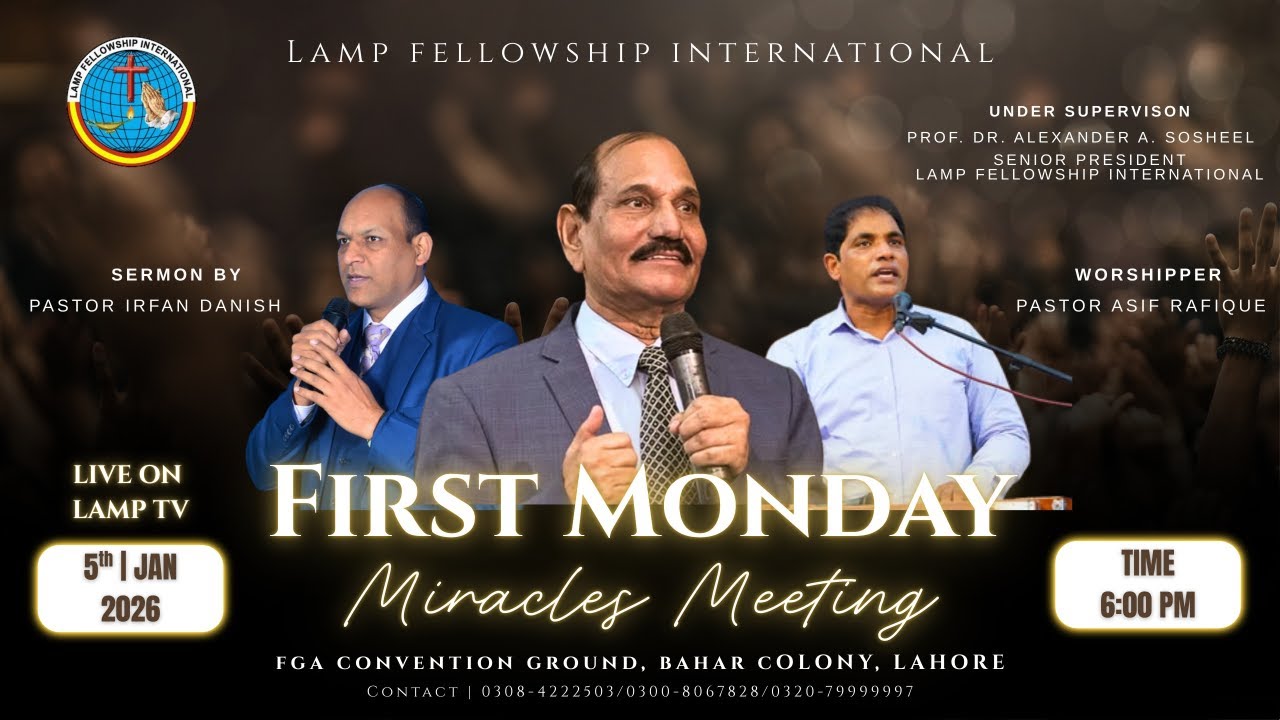 First Monday Service – 05-Jan-2026 | Pastor Irfan Danish | Ps. Asif Levite