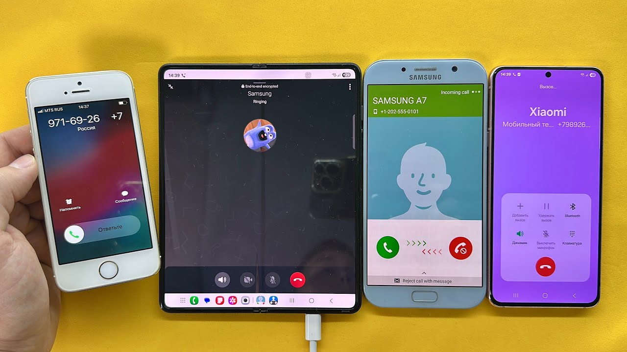 Incoming Call & Viber IPhone 5S, Samsung Z Fold3, Samsung A7, Samsung S21