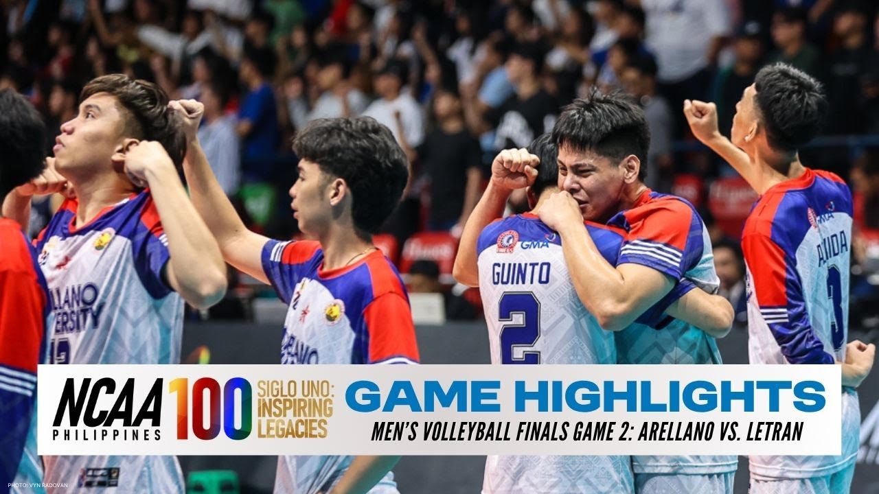 Arellano vs. Letran (Men's Volleyball Finals Game 2 Highlights) | NCAA Season 100