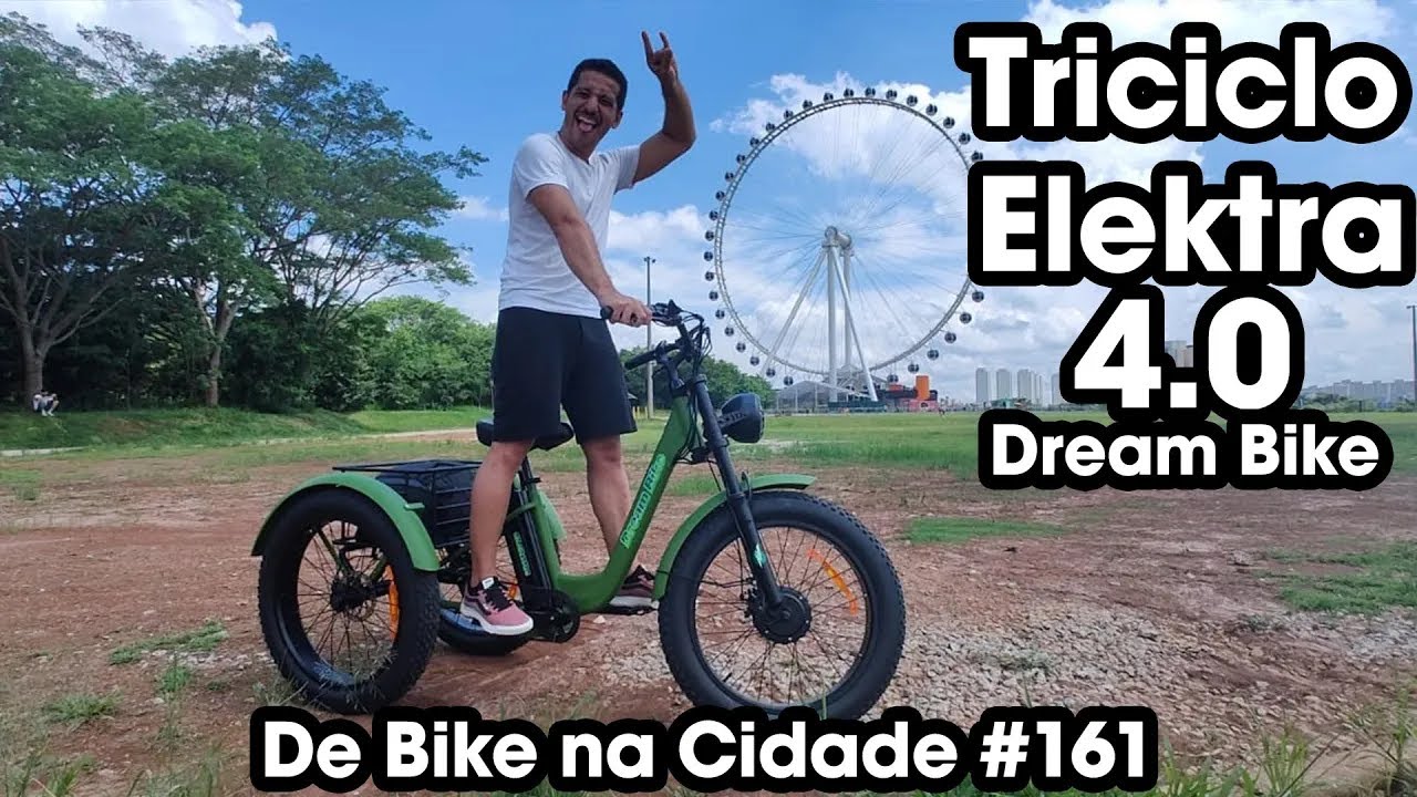 TESTE DO TRICICLO DREAM ELEKTRA 4.0 (Um Elétrico bom no asfalto e na terra)| De Bike na Cidade #161