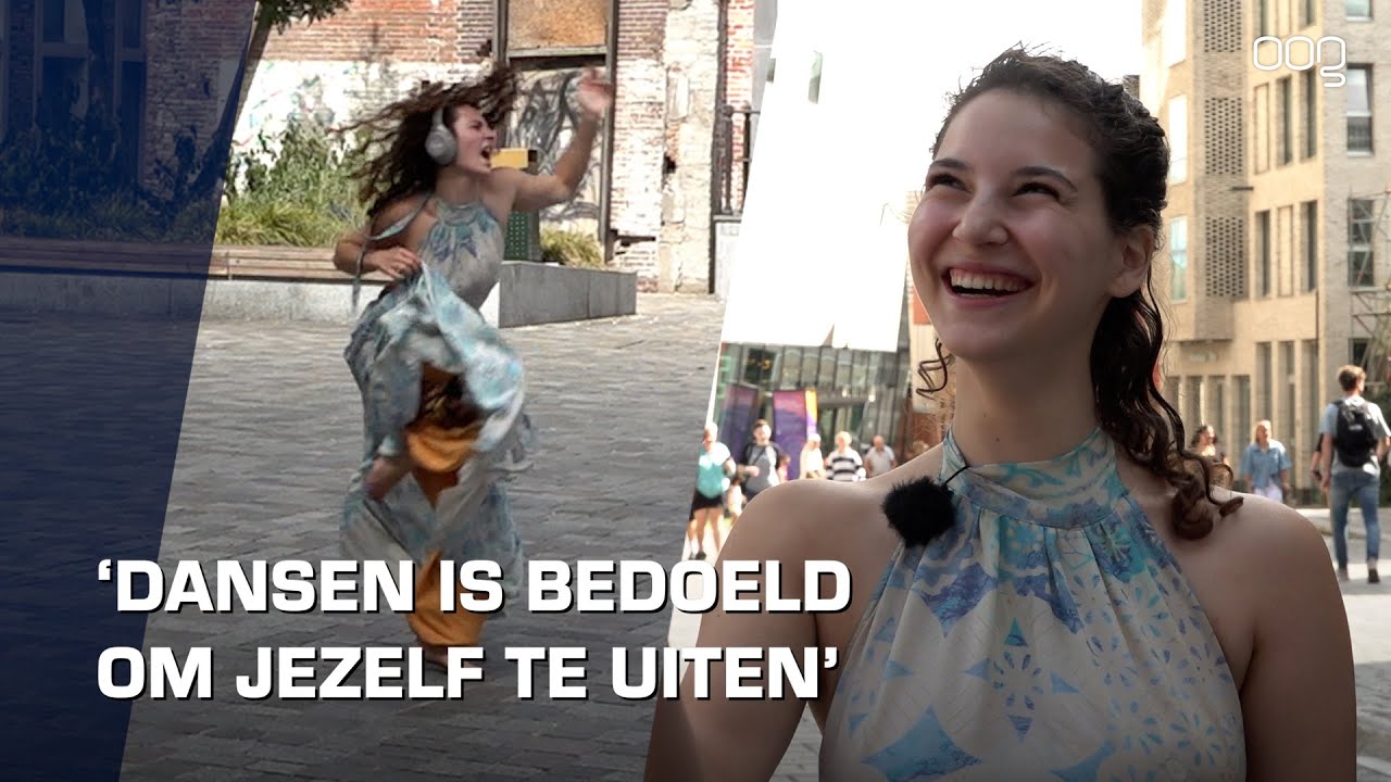 Wie is het meisje dat steeds danst in de stad?