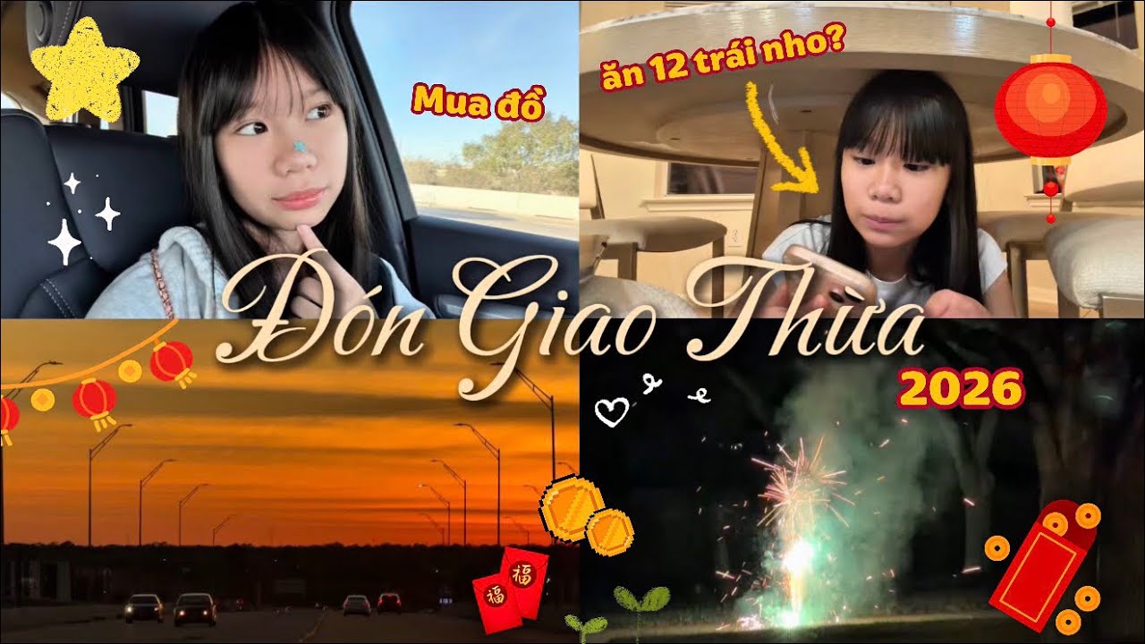 VLOG ĐÓN GIAO THỪA Ở MỸ CÓ GÌ VUI⁉️🇺🇸 | đi chợ Hàn, ăn tất niên, ăn 12 trái nho, bắn pháo hoa,…