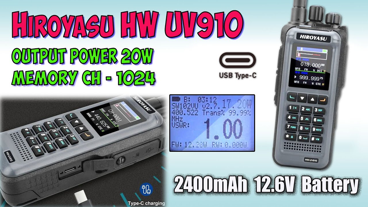 HIROYASU HW-UV910 VHF/UHF 20W ♦ Большой обзор, измерения, тесты.