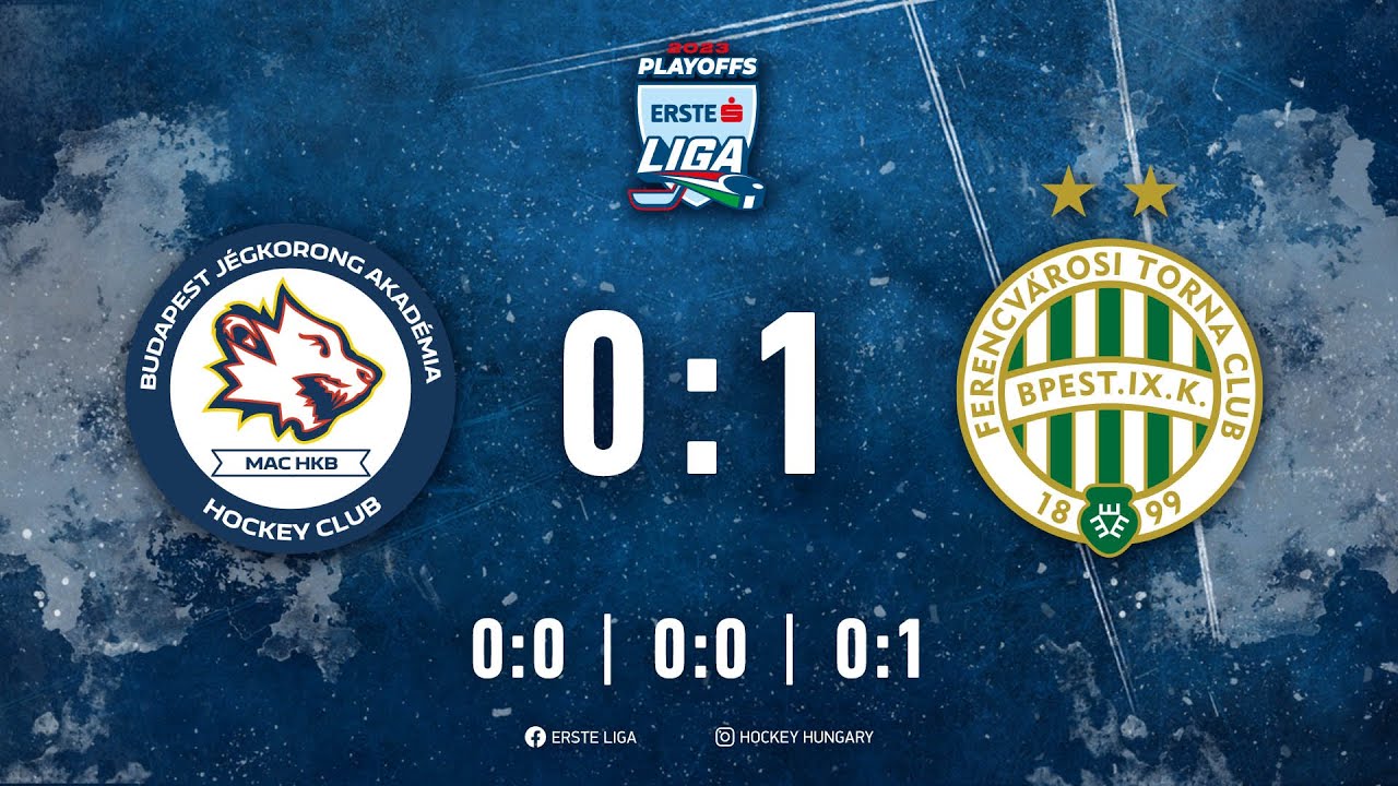 Gólösszefoglaló EL 217 - Budapest Jégkorong Akadémia HC - FTC-Telekom 0-1 20230305