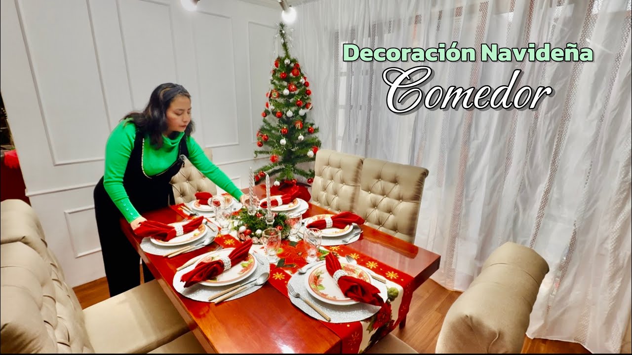 Decoración NAVIDEÑA de mi COMEDOR // ✨🎄👌🏻✅