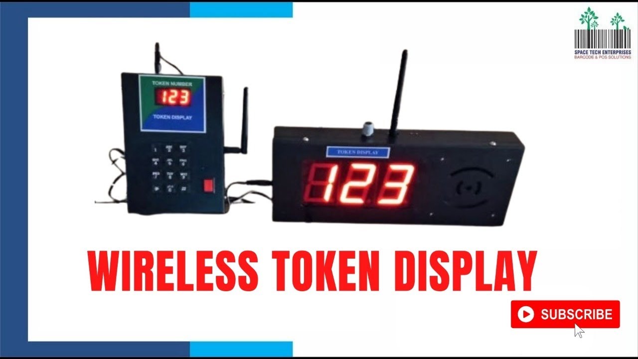 Token Display Wireless For Restaurant, Clinics Pathology, Queue Management System TokenDisplay