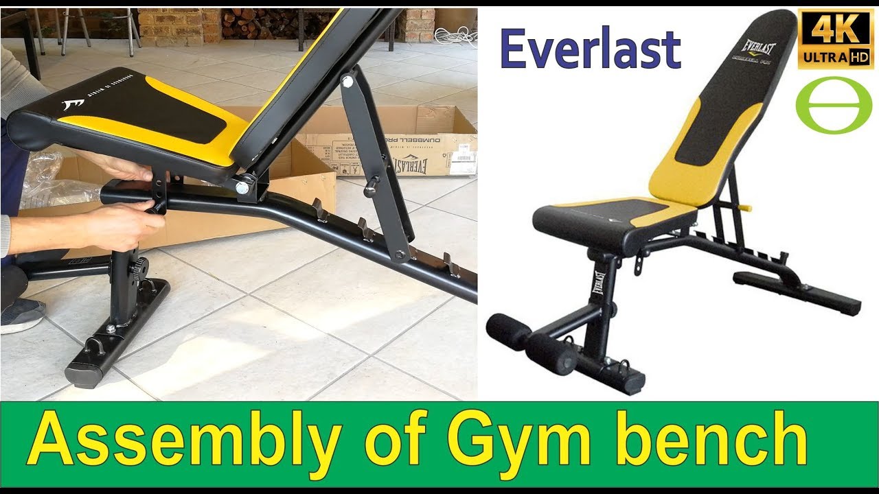 How to assemble an adjustable dumbbell gym bench - step by step