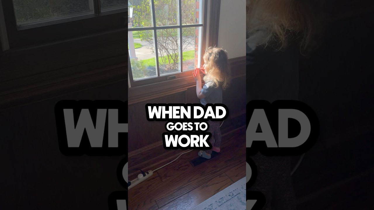 Adorable goodbye routine and the pure joy she has when Dad gets home! 🥰 #dadlife #parenthood