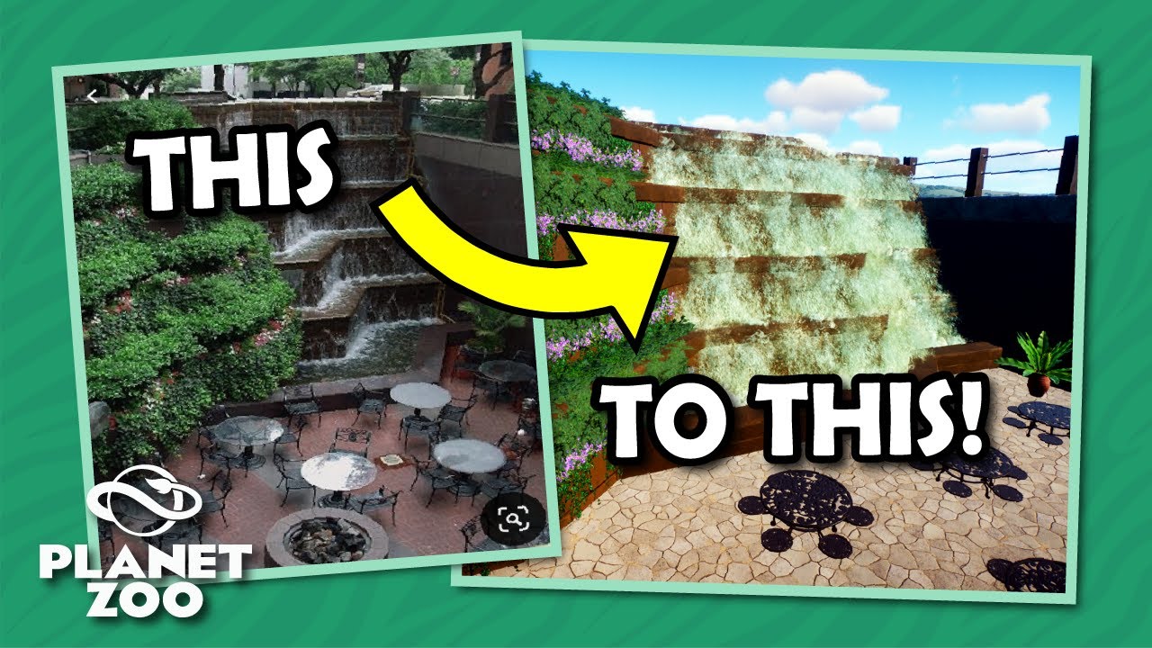 Community challenge! | Waterfall Build | Planet Zoo Building Tips