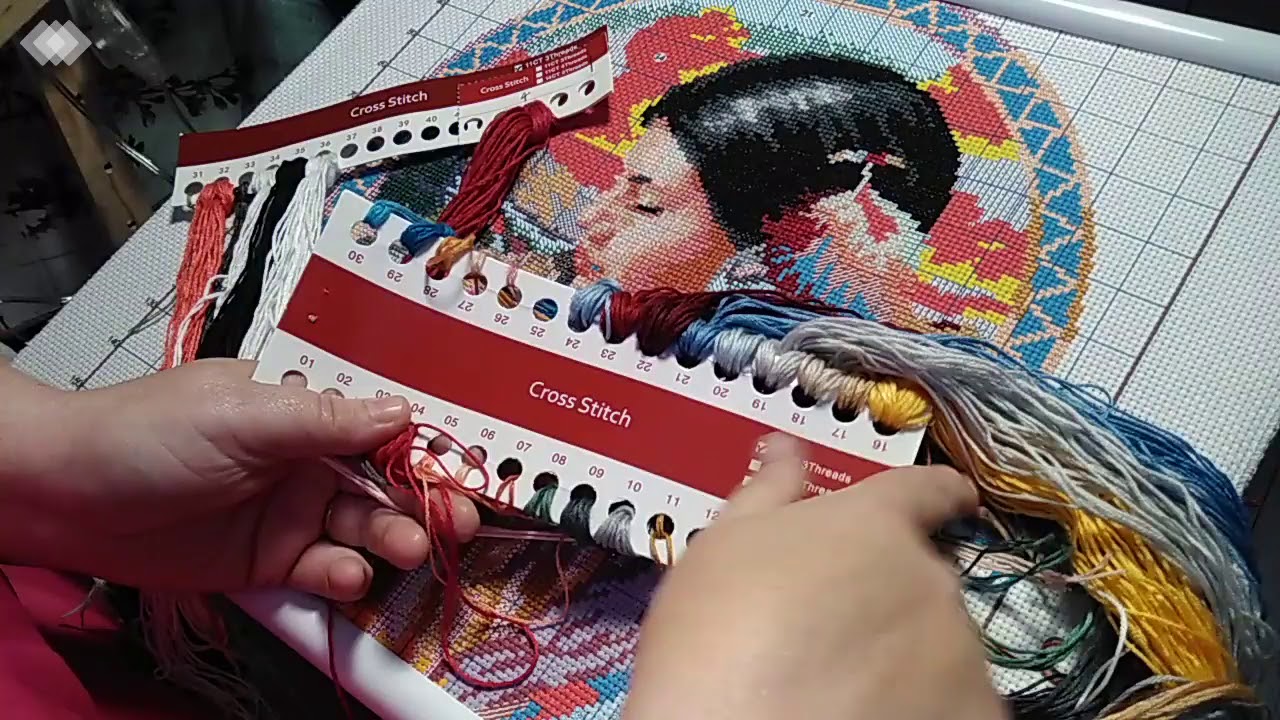 Tuto apprendre à faire de la broderie point de croix  chinoise