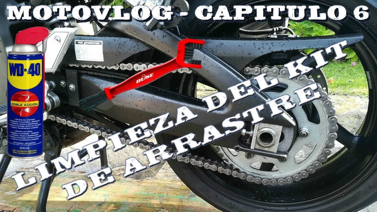 Limpieza y engrase del kit de arrastre (WD40) [Tutorial] - MotoVlog #6