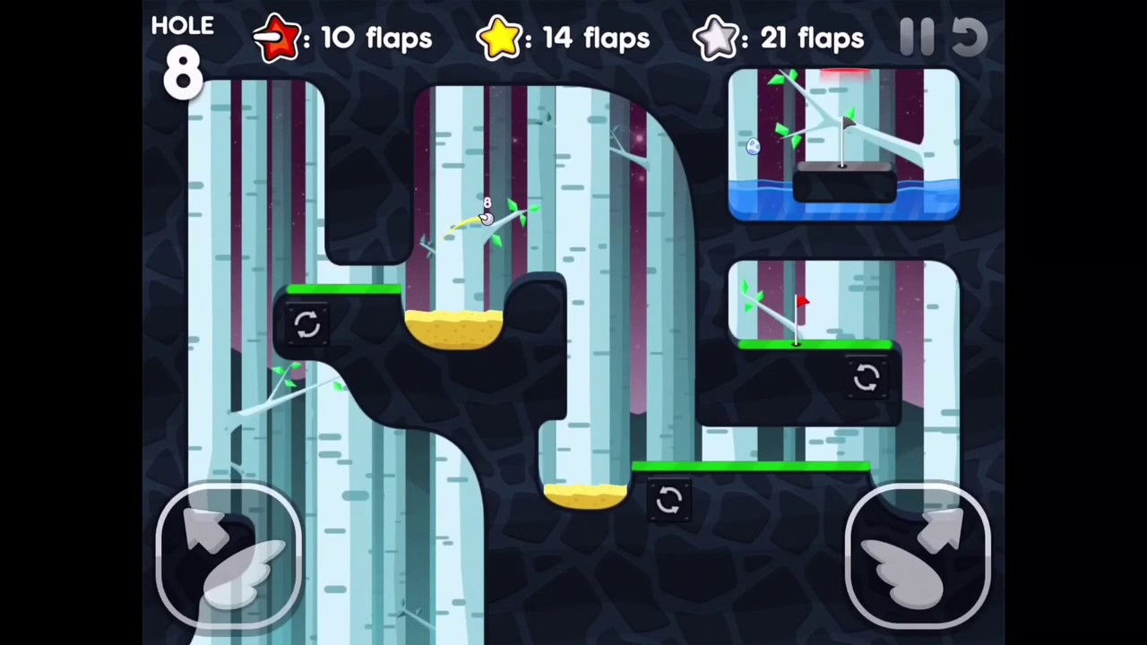 Flappy Golf 2 - Spin Land Hole 8 (9 flaps)