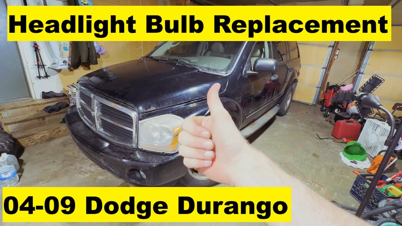 How To Change Headlight Bulb Dodge Durango 04 05 06 07 08 09 2004 2005 2006 2007 2008 2009
