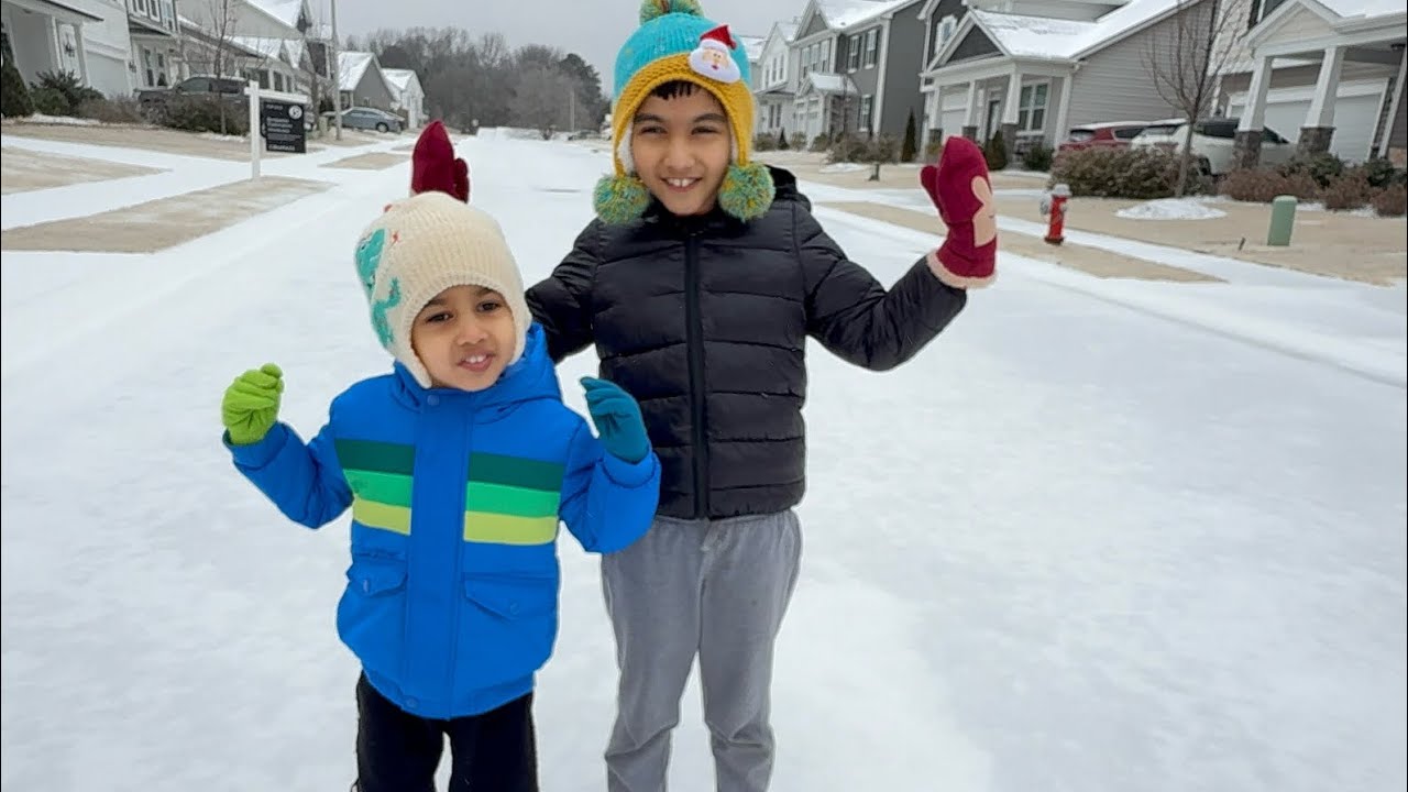 Snowy & Icy Roads Outside ❄️ 2026| Fun Day With the Kids