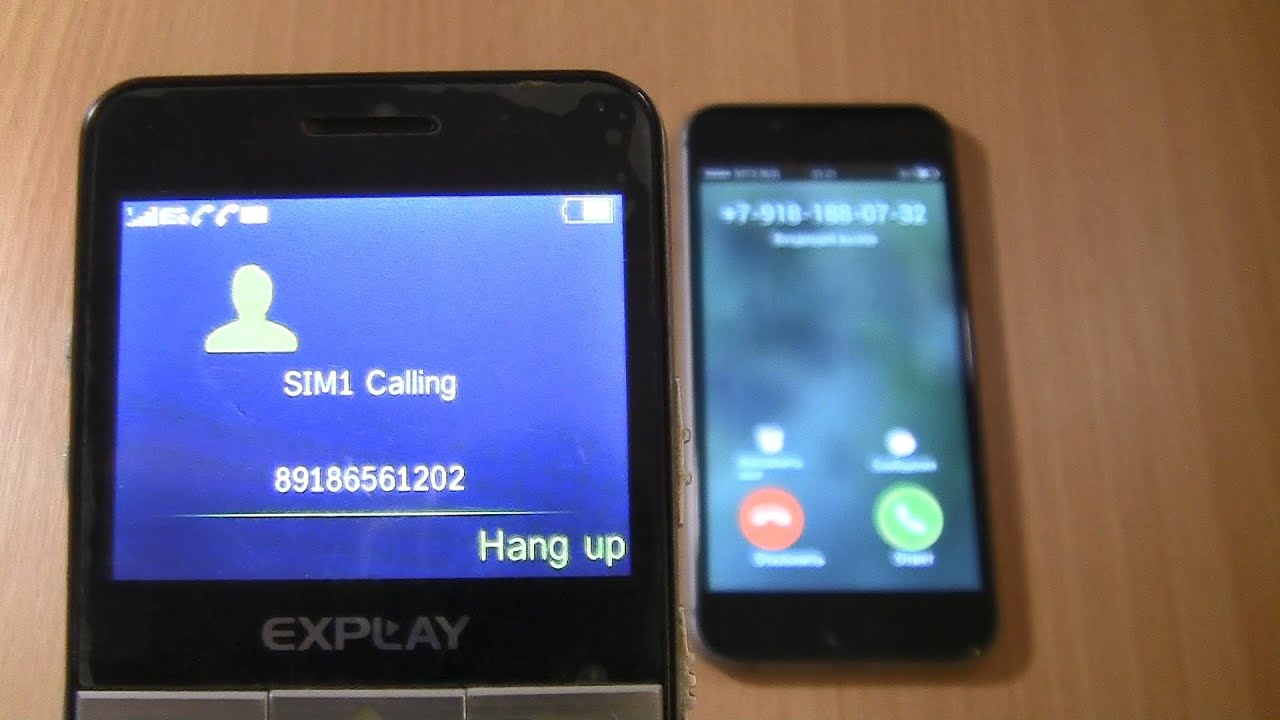 Incoming call & Outgoing call at the Same Time   Explay BM55 black + fake iPhone 6s