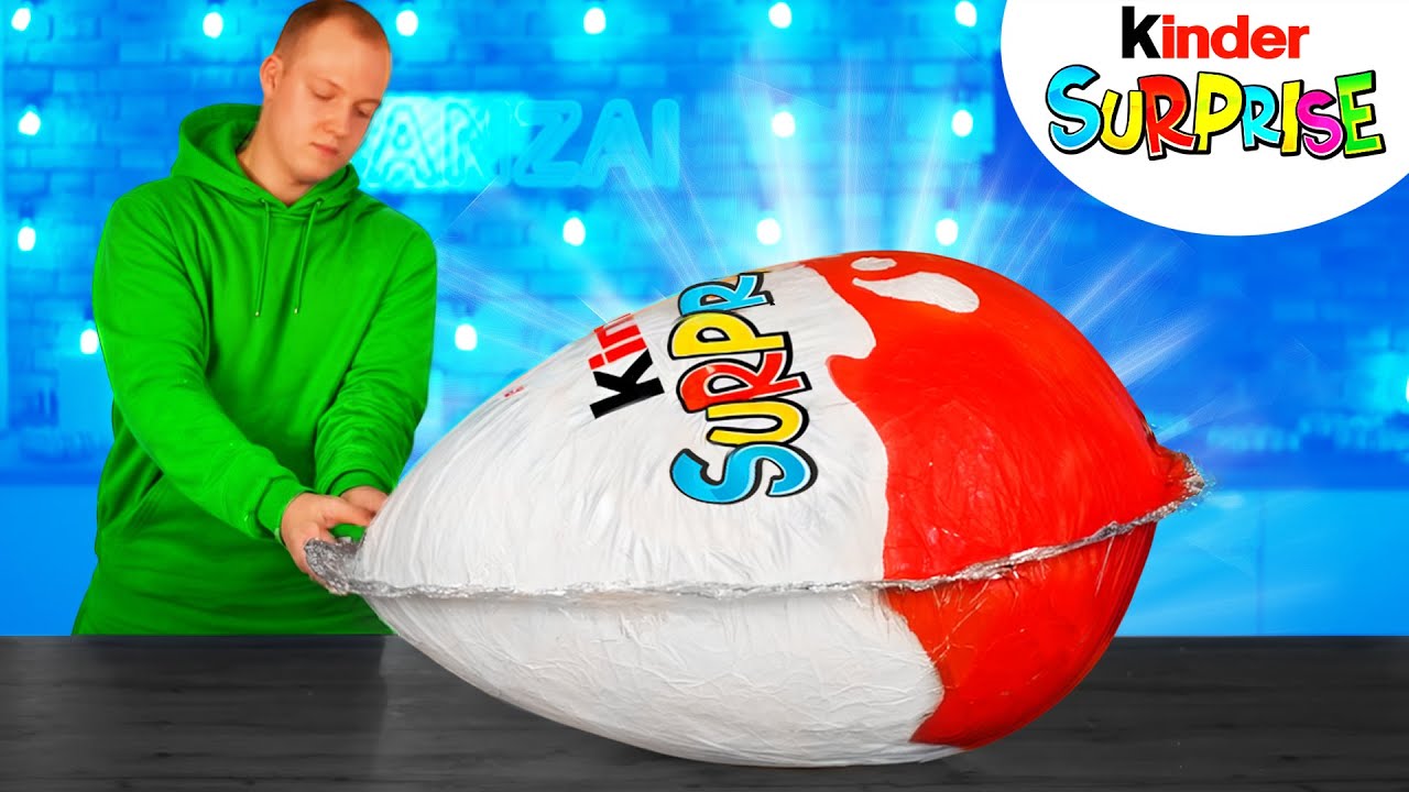 Kinder Surprise Gigante | Cómo hacer el Kinder Surprise de bricolaje más grande del mundo por VANZAI