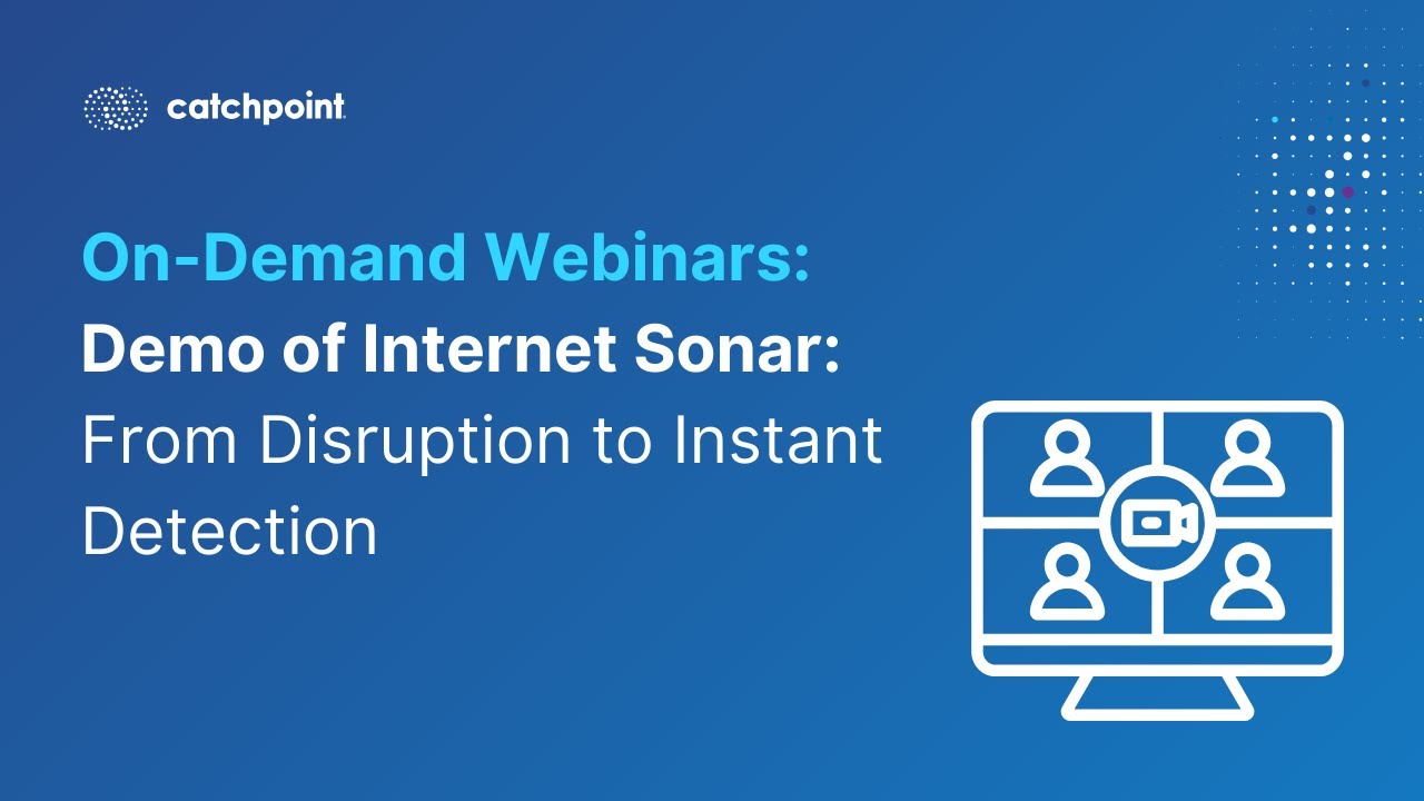 Demo of Internet Sonar: From Disruption to Instant Detection