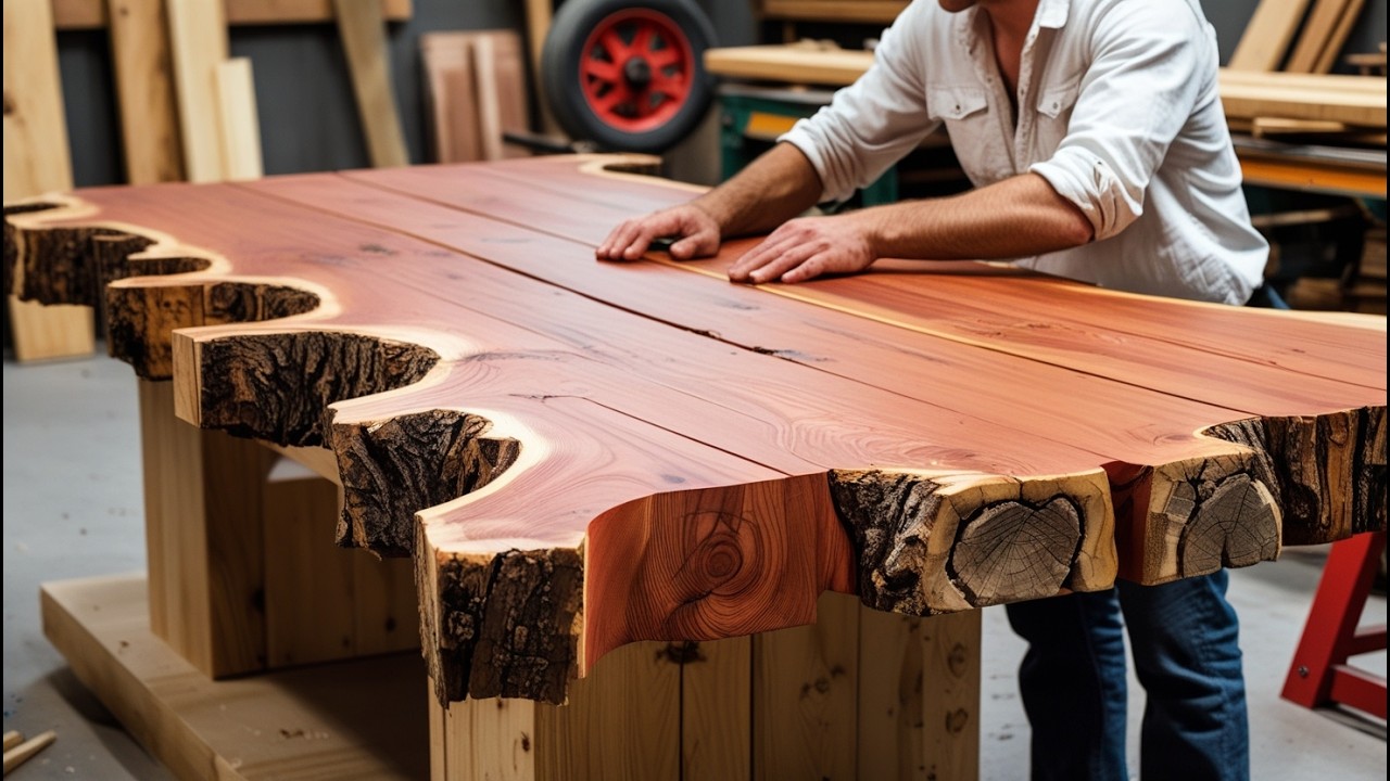 From Oddly Shaped Wooden Planks To Elegant Dining Tables  DIY