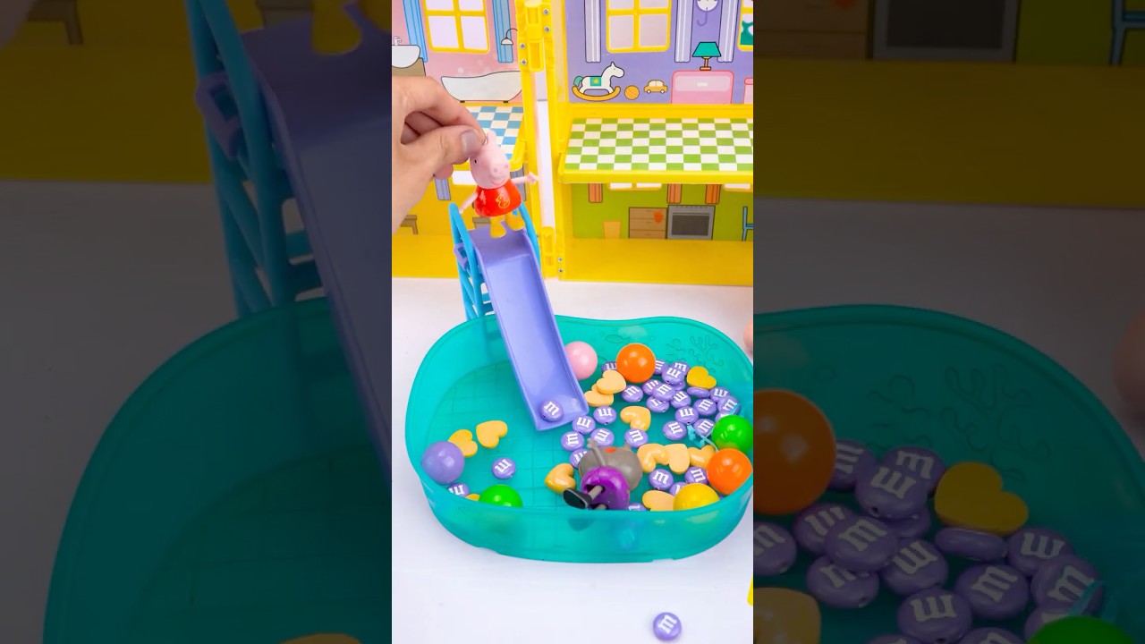 ASMR Peppa Pig Waterpark Playset With Unboxing & Review #peppapig #asmr #review