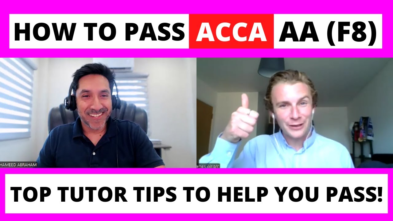How to pass ACCA AA (F8) - Top tutor exam tips from Shameed Abraham | ACCA Audit & Assurance