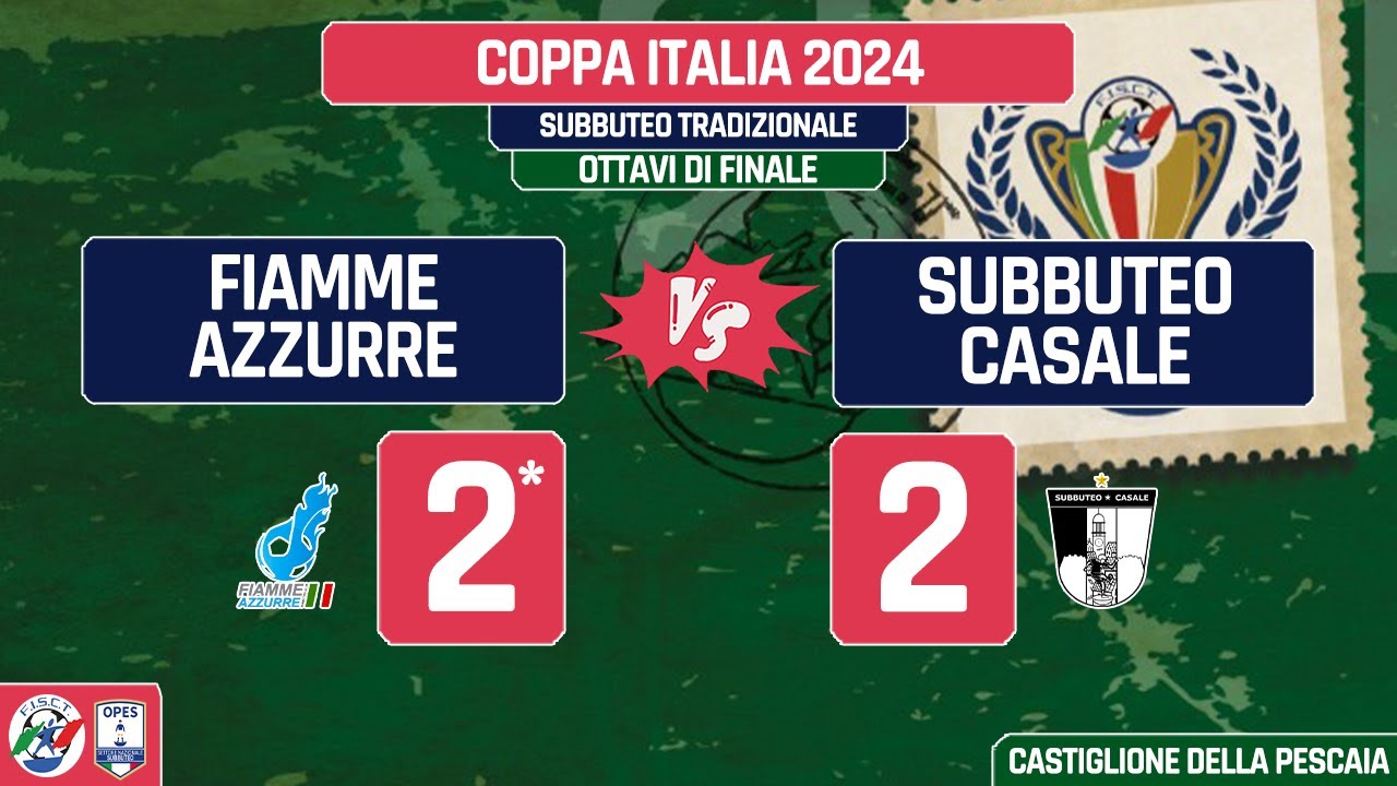CASALE vs FIAMME AZZURRE (Coppa Italia 2024 di Subbuteo Trad. - Torneo a squadre - Ottavi di finale)