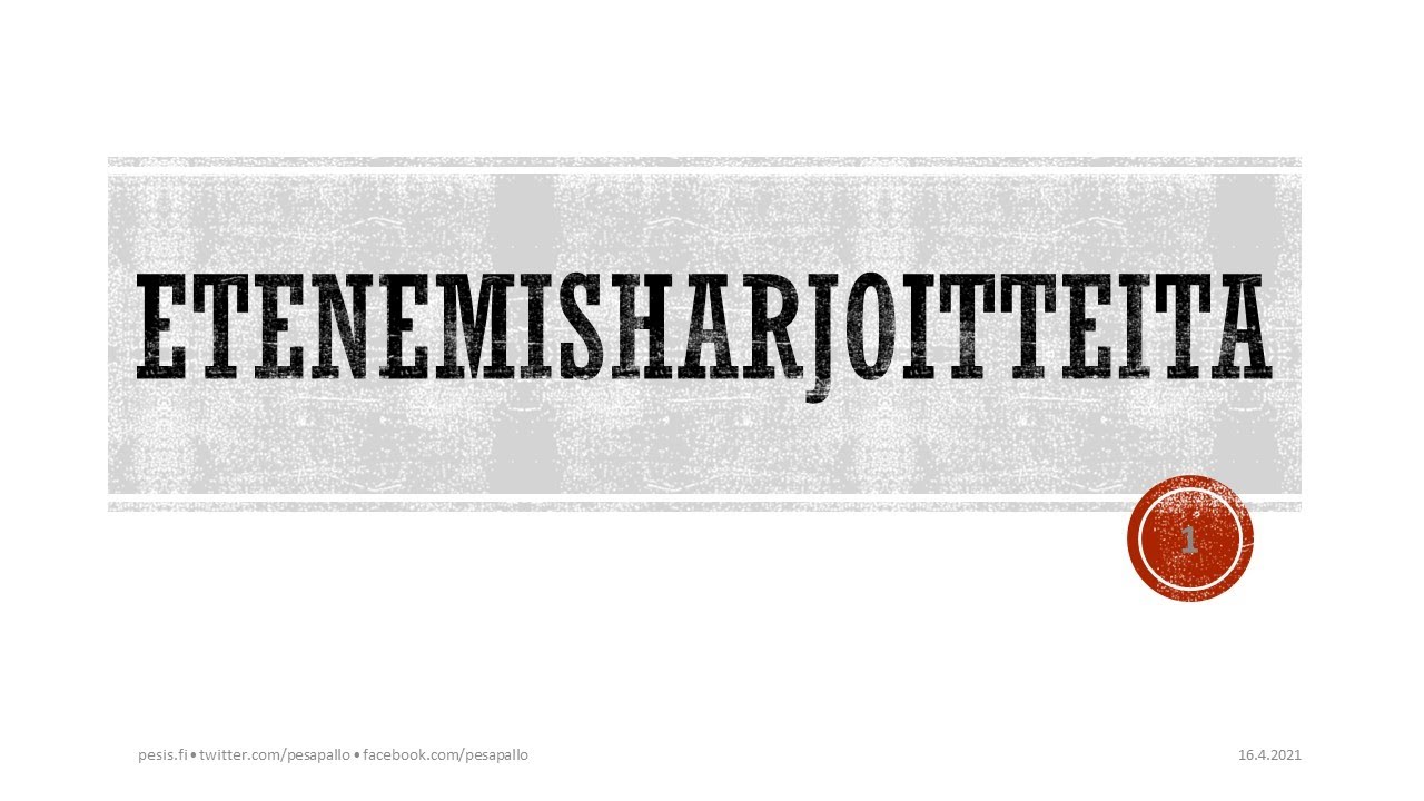 Pesäpallo - Etenemisharjoitteita