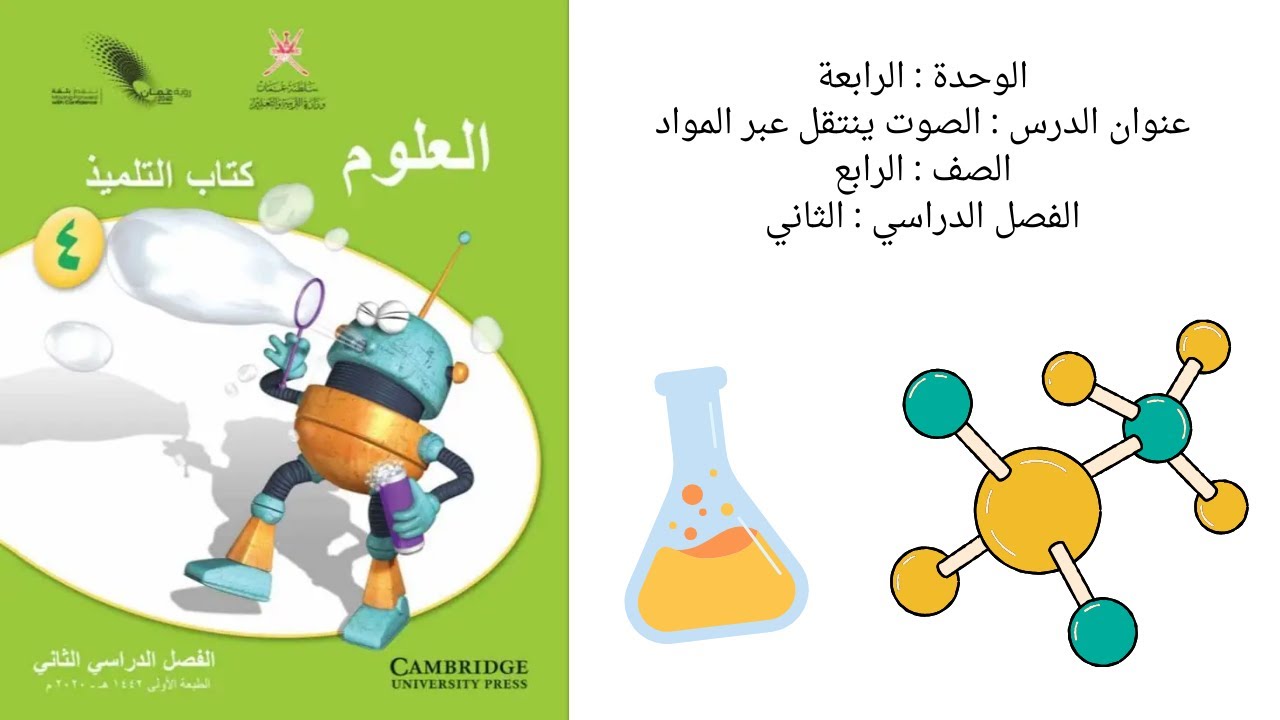 شرح درس الصوت ينتقل عبر المواد