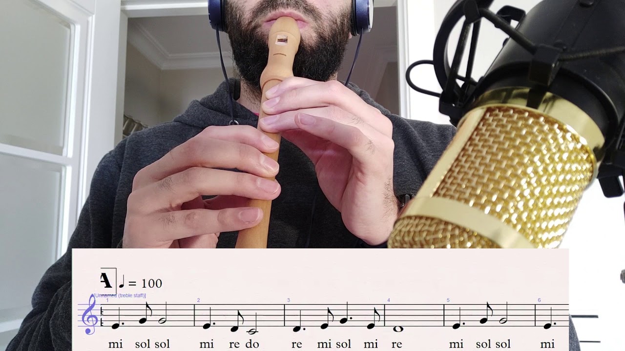 Tutorial, melodía principal sinfonía del nuevo mundo para flauta dulce (3 velocidades)