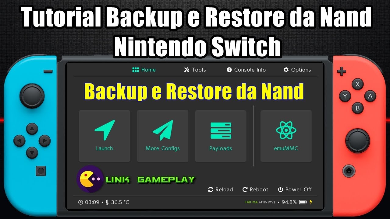 Backup e Restore da Nand -  Atmospherè,Sxos,Reinx  - Tutorial Nintendo Switch