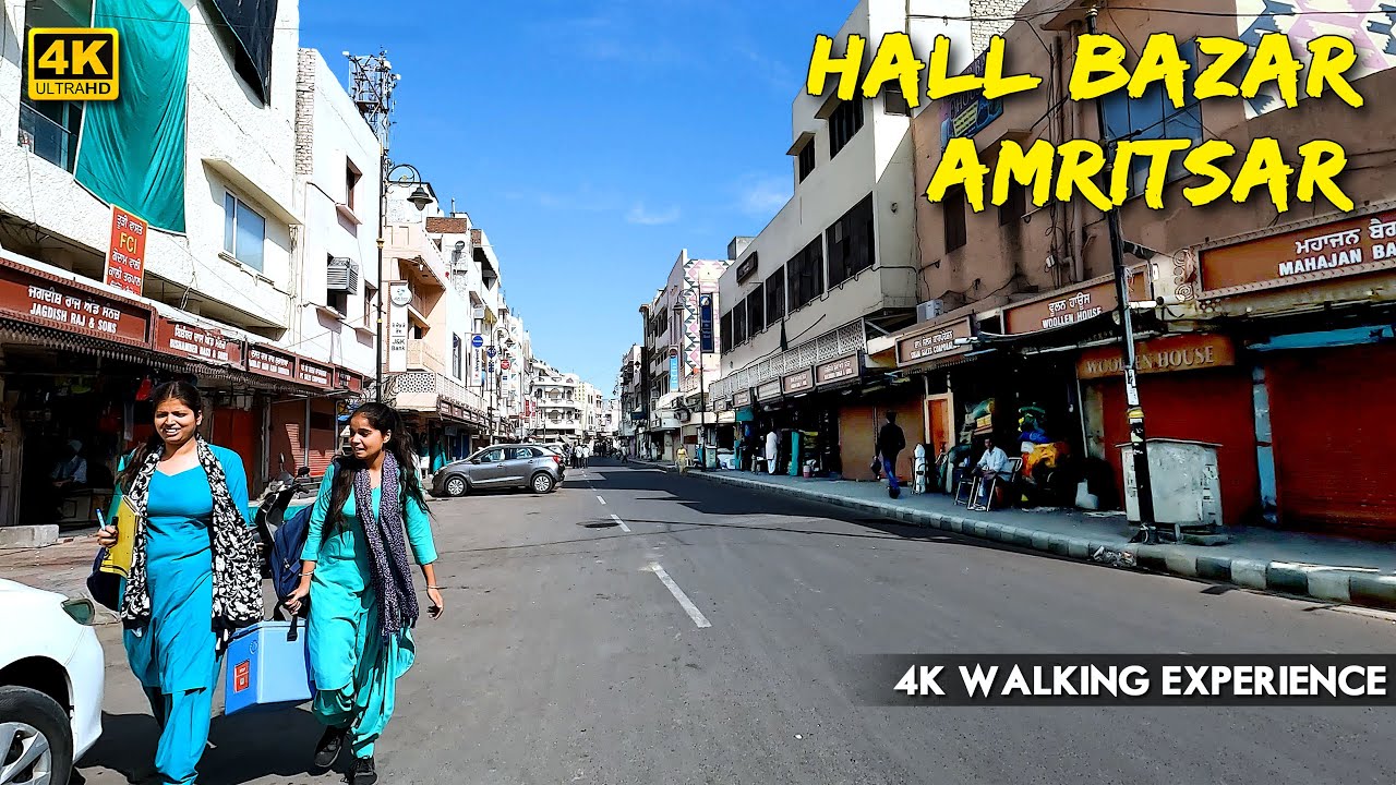 HALL BAZAR | हॉलबाजार  | HERITAGE STREET AMRITSAR | 4K WALKING TOUR   #amritsar #heritagestreet #4k