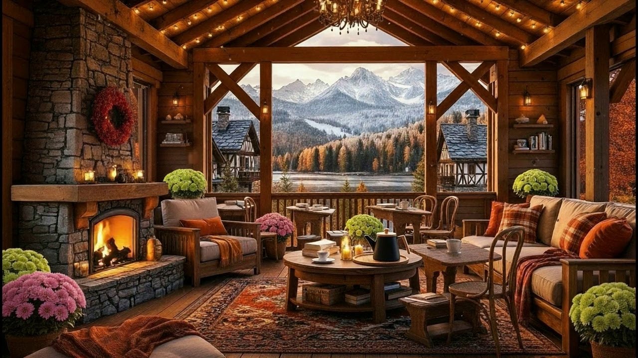 Autumn Study Jazz ?? Smooth Relaxing Lakeside Porch Music for Focus & Calm|