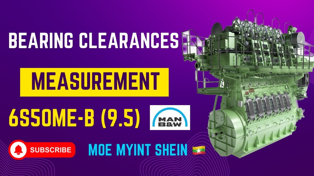 [MAN-B&W] MAIN ENGINE Bearing Clearances Measurement | MOE MYiNT SHEiN | Technical Vlog : 027